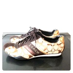 SOLD- Brown Coach Tennis shoes